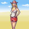 race girl icon/pixelart