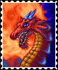 Red dragon  icon/pixelart