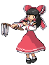 Reimu in pokemon style! icon/pixelart