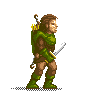 Robin with dagger