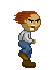 Angry man is angry. icon/pixelart