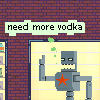 Russian robot icon/pixelart