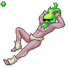 Green Hair zone. icon/pixelart