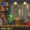 Inside trader's house icon/pixelart