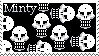 Minty skull stamp icon/pixelart