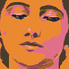 A woman looking down