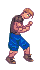 A Man with a fight position