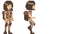 Backpack Girl Running icon/pixelart