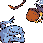 Sharkeh vs. death icon/pixelart