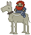Viking on a Llama icon/pixelart
