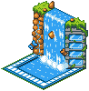 Isometric Waterfall icon/pixelart