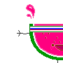 Happy Watermelon icon/pixelart