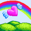 flying heart.